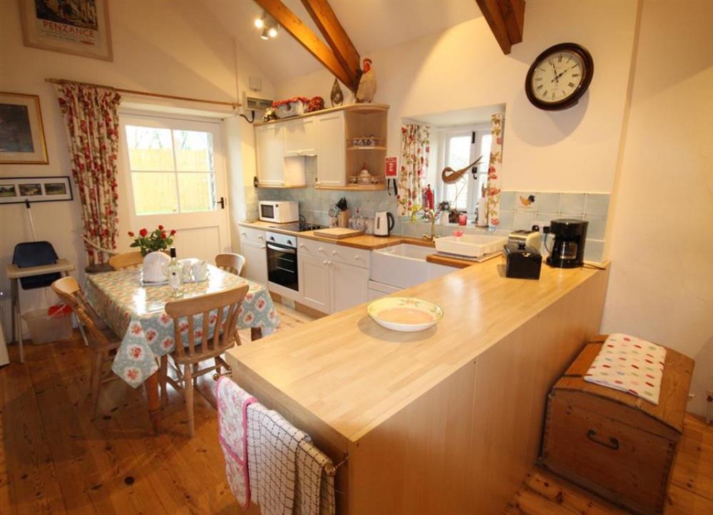 Well equipped kitchen at Penberthy Barn in St Ives