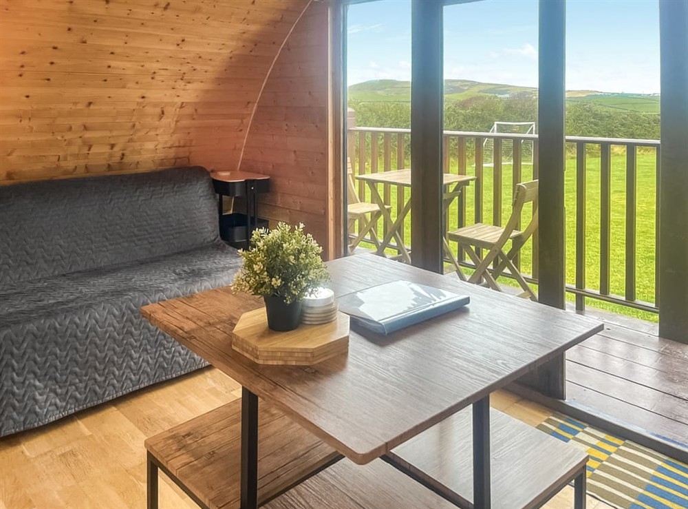 Living area at Enlli Pod, 