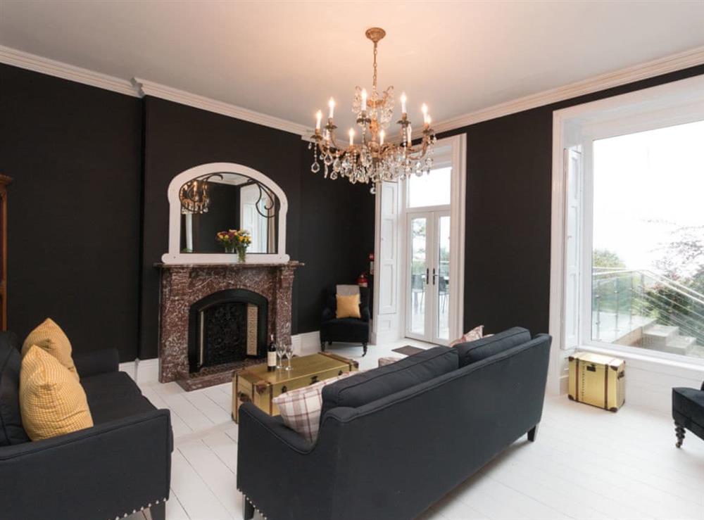 Wonderful living room at Pendine Manor in Pendine, near Laugharne, Dyfed