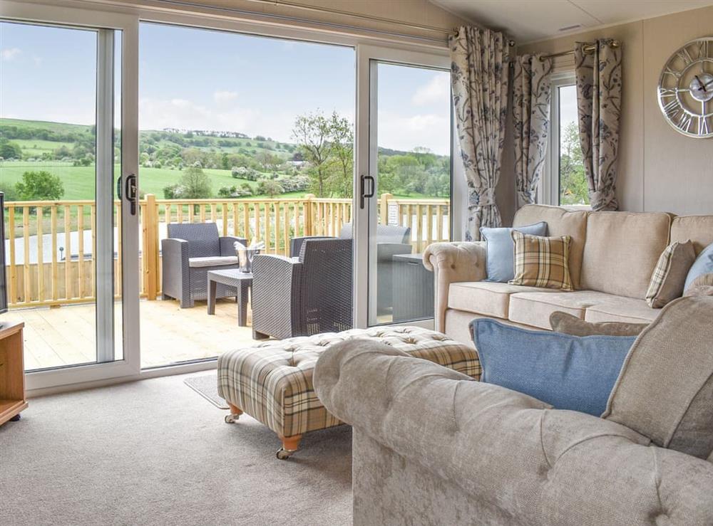 Living area at Lodge Two at Pendle View, 