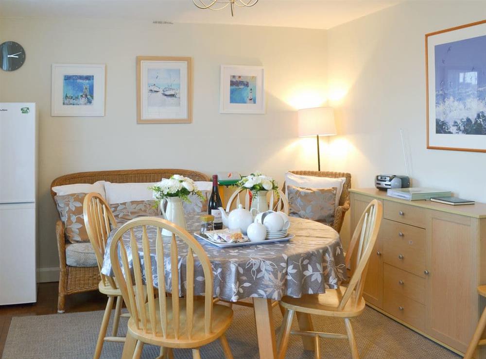 Charming kitchen/ dining room at Pendragon Cottage in Tregatta, near Tintagel, Cornwall