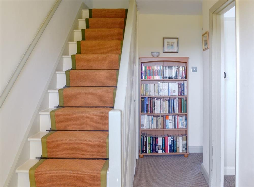 Stairs at Pendragon Cottage in Tregatta, near Tintagel, Cornwall