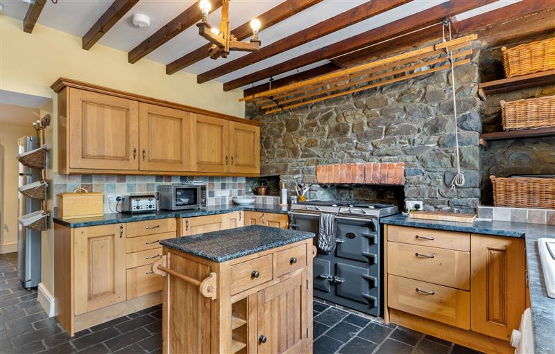 The kitchen at Pendre Farm House, New Quay