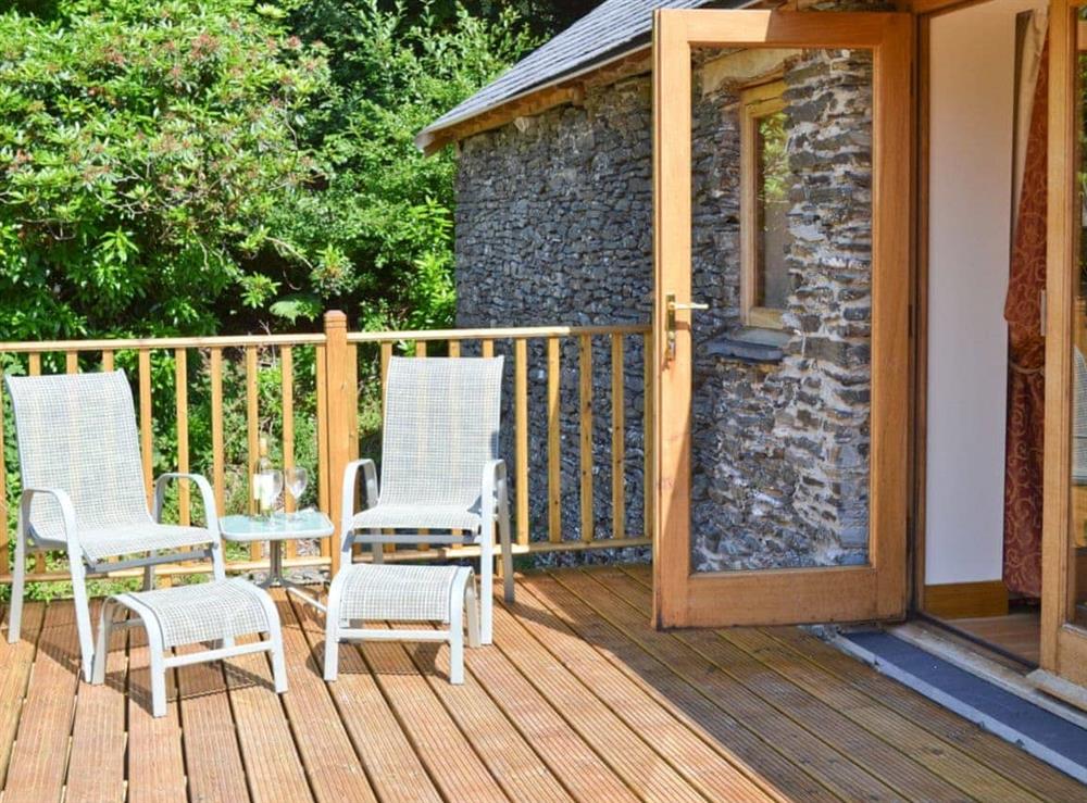 Sitting-out-area at Pendre Isa in Pont-Rhyd-y-Groes, Dyfed
