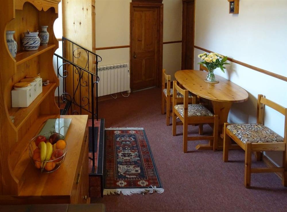 Convenient dining area at Penfound Country Cottage in Poundstock, near Bude, Cornwall