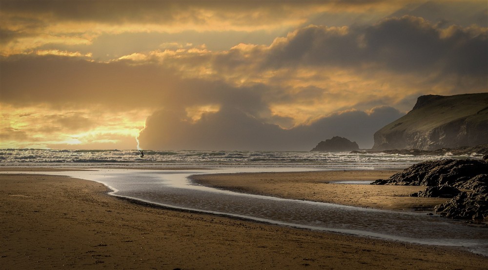 A beach near to Pengirt, Cornwall at Pengirt in Polzeath, Cornwall