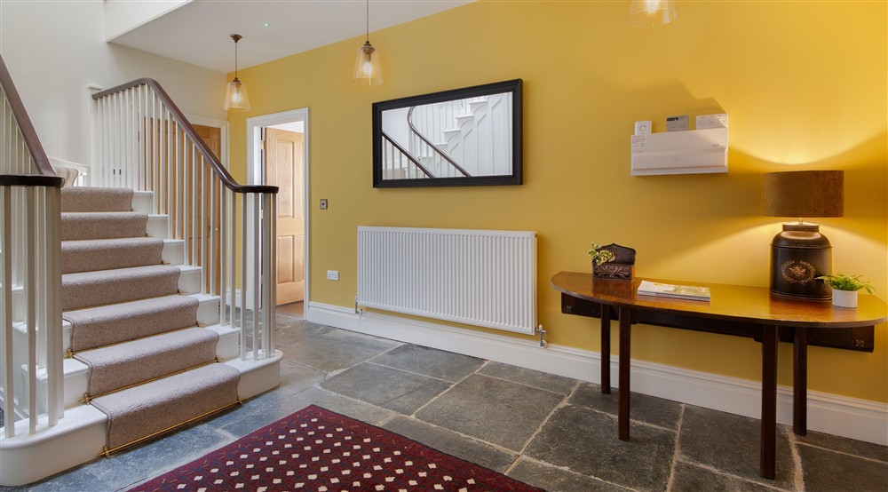 The entrance hall at Pengirt in Polzeath, Cornwall