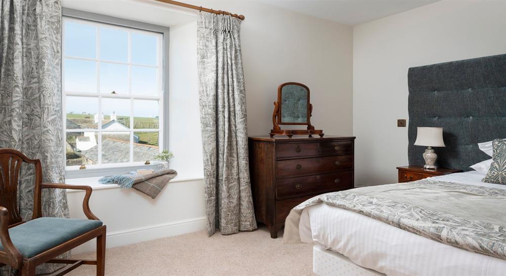 The twin bedroom at Pengirt in Polzeath, Cornwall