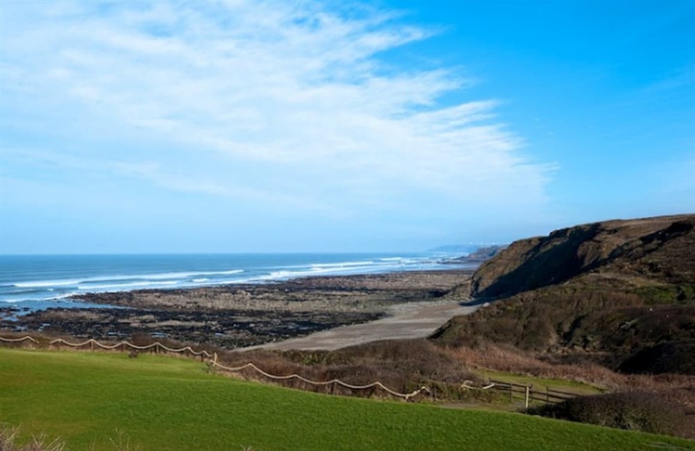Beach at Penhalt Farm Apartment in Widemouth Bay, Cornwall