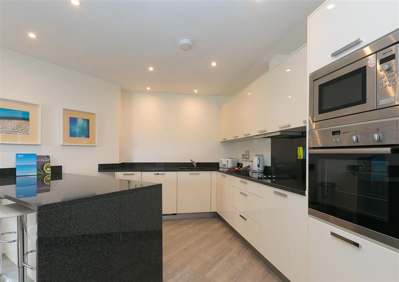 The kitchen at Peninsula Apartment 2, St Ives