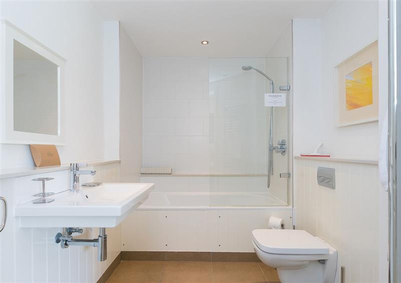 This is the bathroom at Peninsula Apartment 2, St Ives
