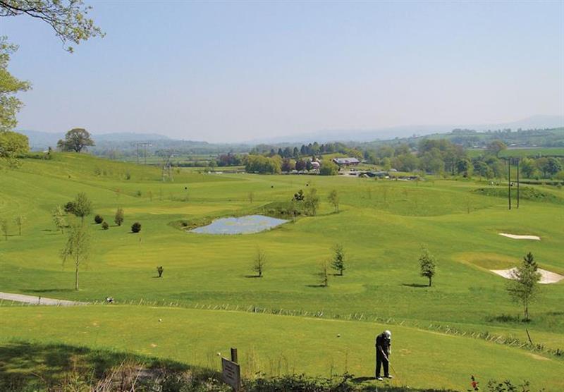 Golf course at Penllwyn Lodges in , Mid Wales