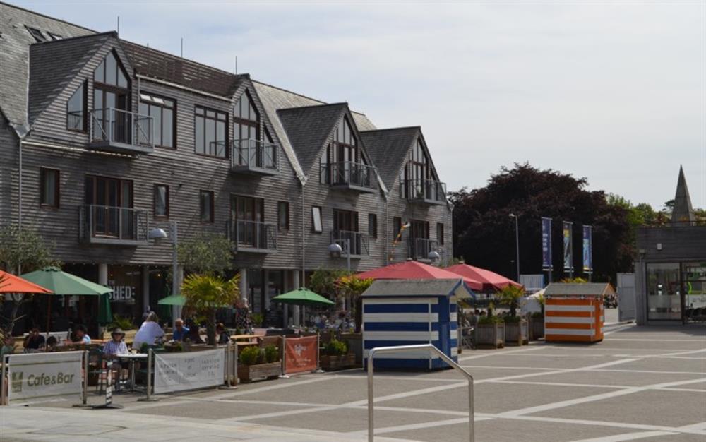 Events Square, Falmouth, for a range of eateries. at Penmorva in Helford Passage