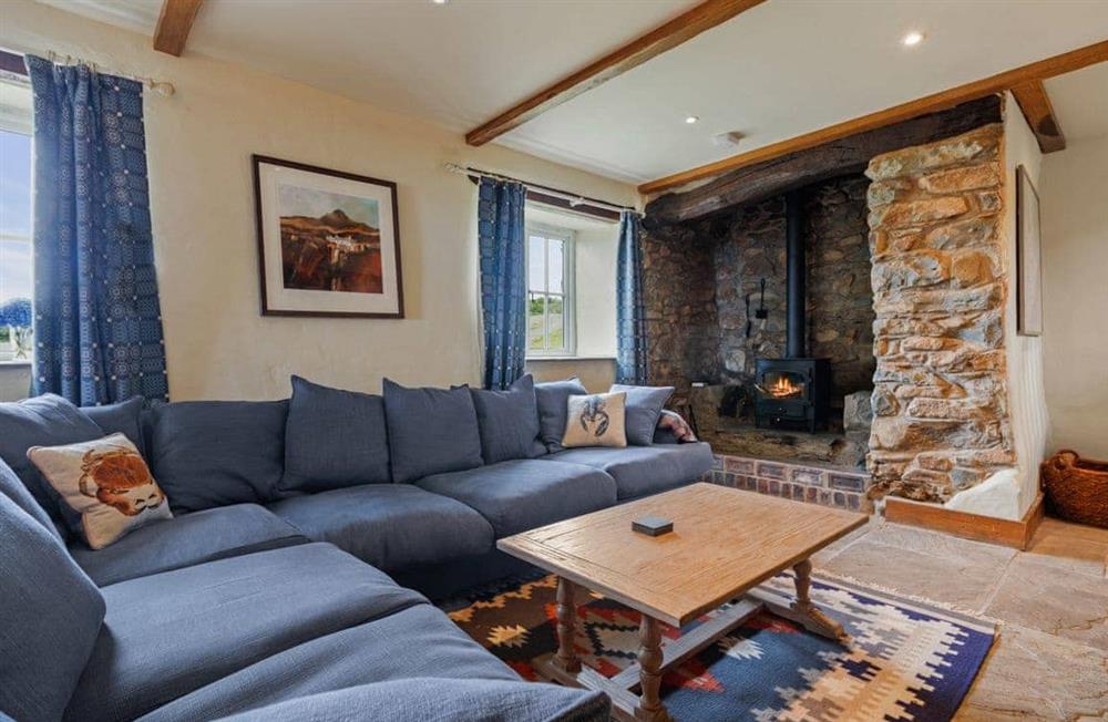 The living area at Penmynydd Uchaf in Dinas Cross, Newport, Pembrokeshire, Dyfed