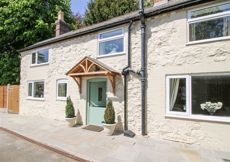 Outside Pennal Cottage at Pennal Cottage, Maesbury Marsh near Knockin