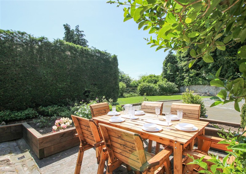 The garden in Pennal Cottage at Pennal Cottage, Maesbury Marsh near Knockin
