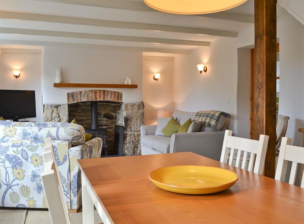 Dining area & lounge at Penney Cottage  in Biscovey, near St Austell, Cornwall
