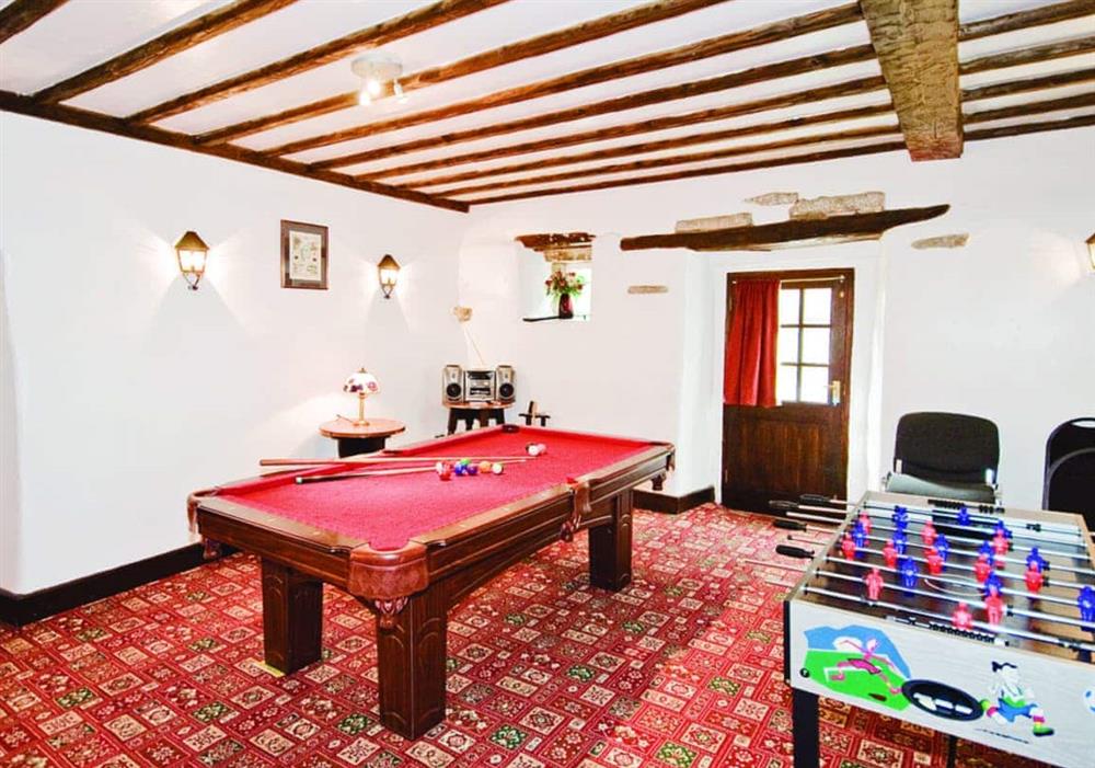 Games room at Pennine Cottage in Hope Valley, South Yorkshire