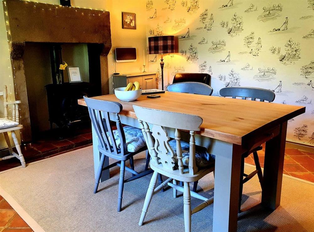 Dining room at Penny Cottage in Bonsall, near Matlock, Derbyshire