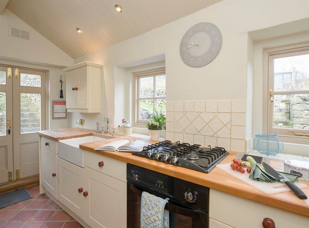 Well equipped kitchen at Penny Cottage in Bonsall, near Matlock, Derbyshire
