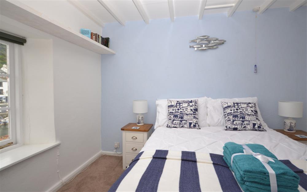 One of the bedrooms at Penny Cottage in Polperro