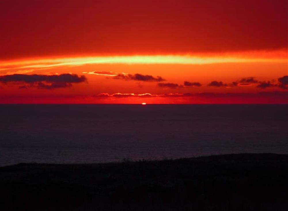Dramatic sunsets can be seen locally at Penny Farthing in Trewellard, near Penzance, Cornwall