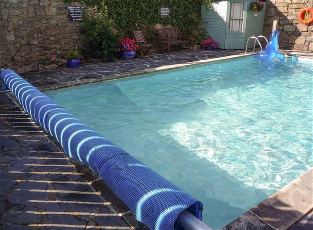 Make a splash in the private swimming pool at Penny Farthing in Trewellard, near Penzance, Cornwall