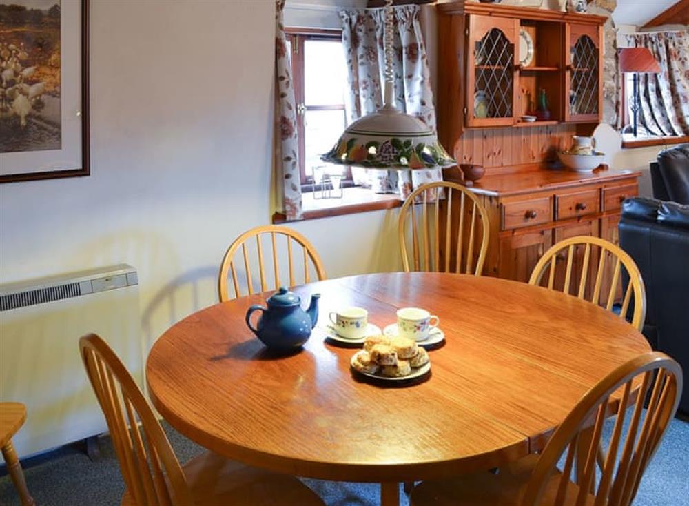 Modest dining table and chairs at Penny Farthing in Trewellard, near Penzance, Cornwall