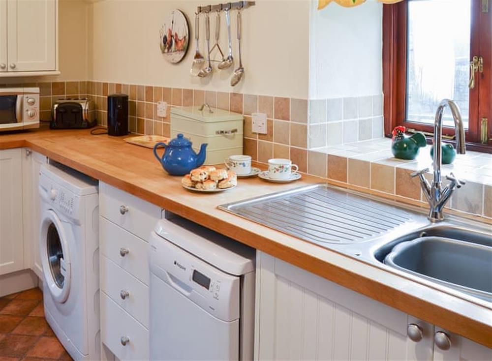Well fitted kitchen at Penny Farthing in Trewellard, near Penzance, Cornwall