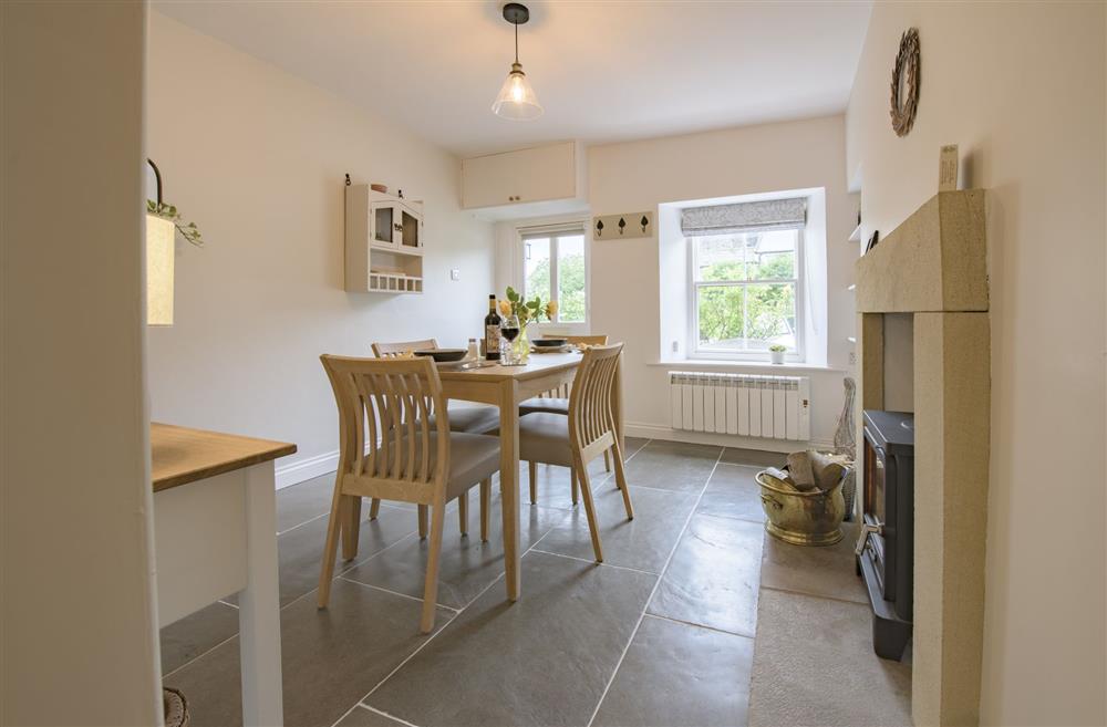 Enter into the dining room at this delightful cottage at Penny Pot Cottage, Middleham, North Yorkshire