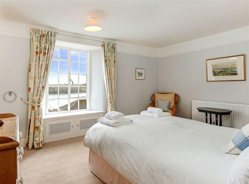 Front double bedroom with seaview at Pennygillam in St Mawes, Cornwall