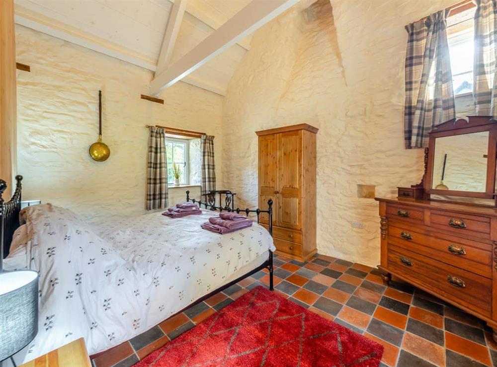 Double bedroom at Penpompren in Blaenpennal, near Aberystwyth, Dyfed