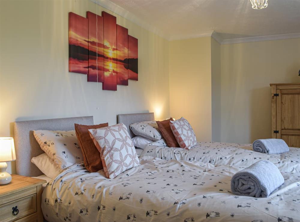 Twin bedroom at Penrhiw Meredith in Nantgaredig, Dyfed
