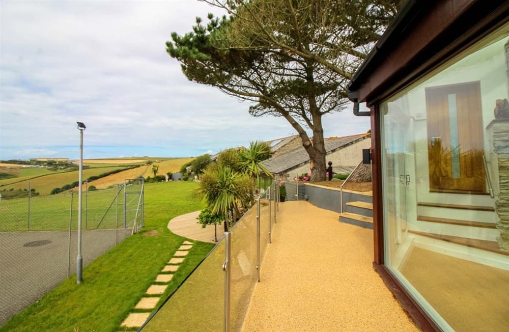 Outdoor area at Penrose Lodge in Newquay, Cornwall