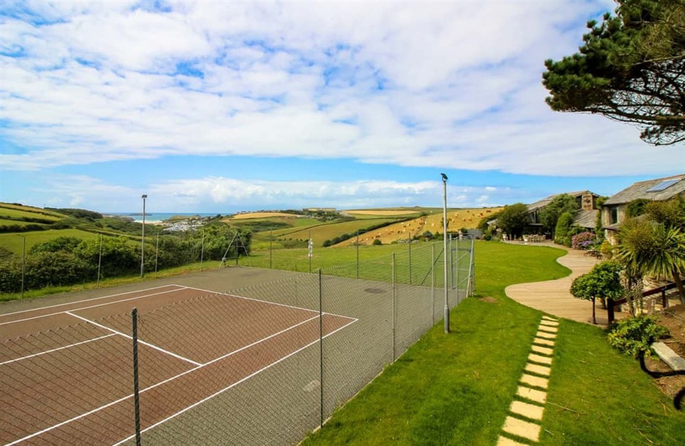 Tennis court at Penrose Lodge in Newquay, Cornwall