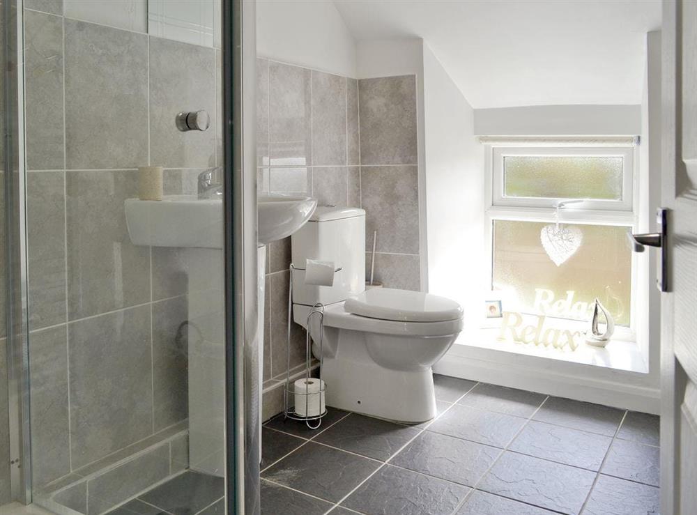 Convenient shower room at Penteryfn in near Holyhead, Isle of Anglesey, Gwynedd