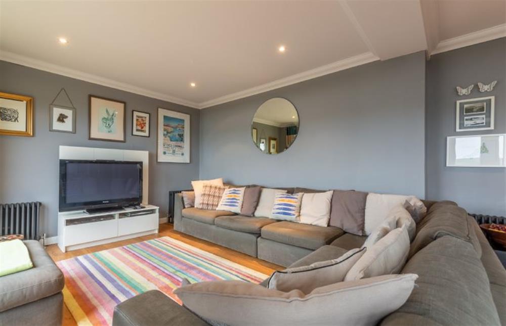 Pentewan, Cornwall: Sitting area with plasma sky television and music centre