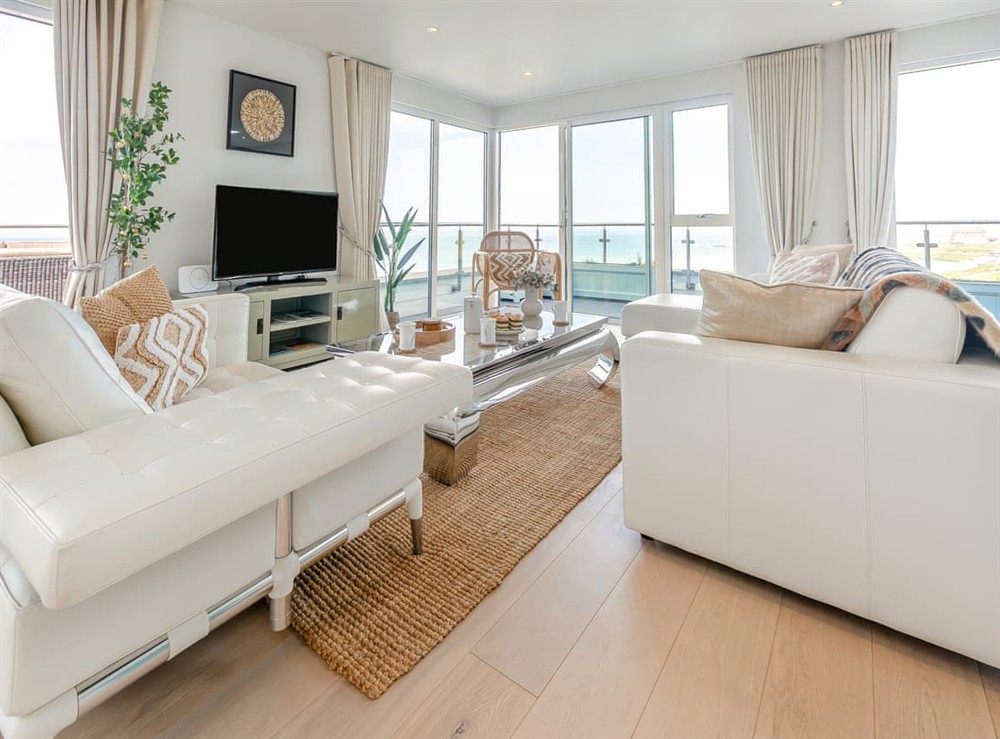 Open plan living space (photo 3) at Penthouse 14 Oceangate in Newquay, Cornwall