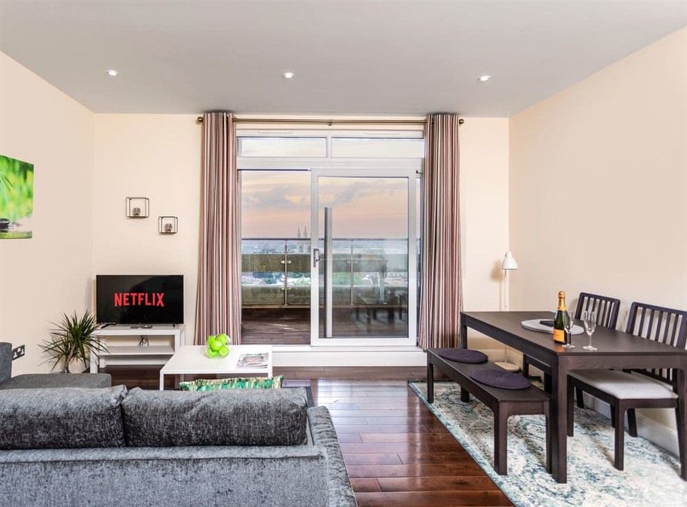 Open plan living space at Penthouse in Ashford, Kent