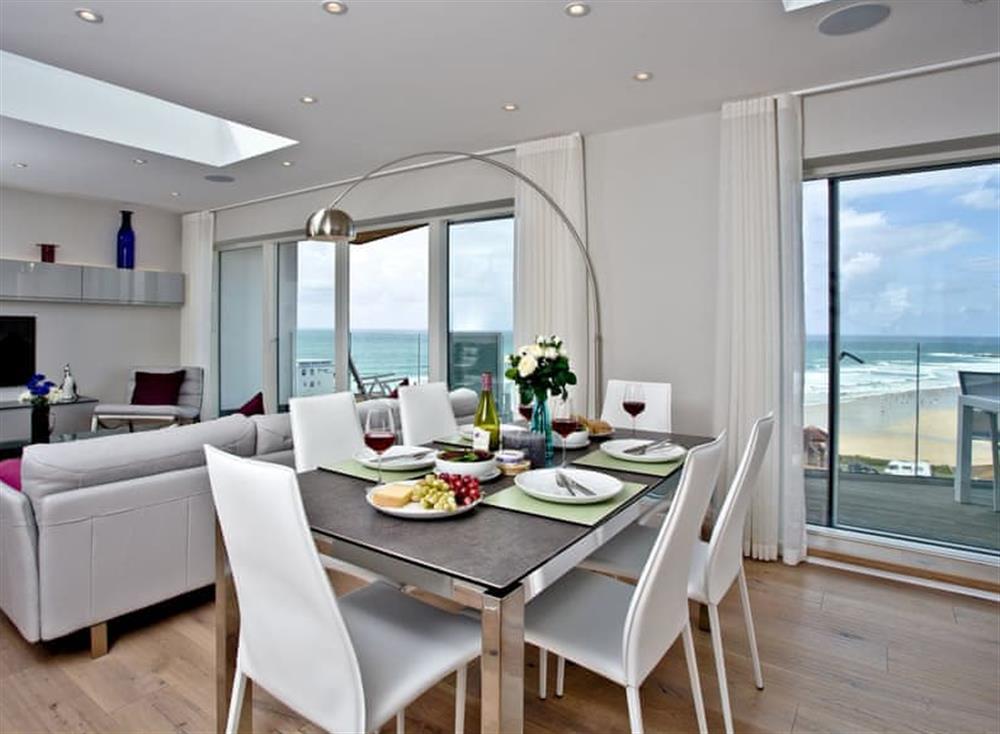 Dining Area at Penthouse at Fistral in , Newquay