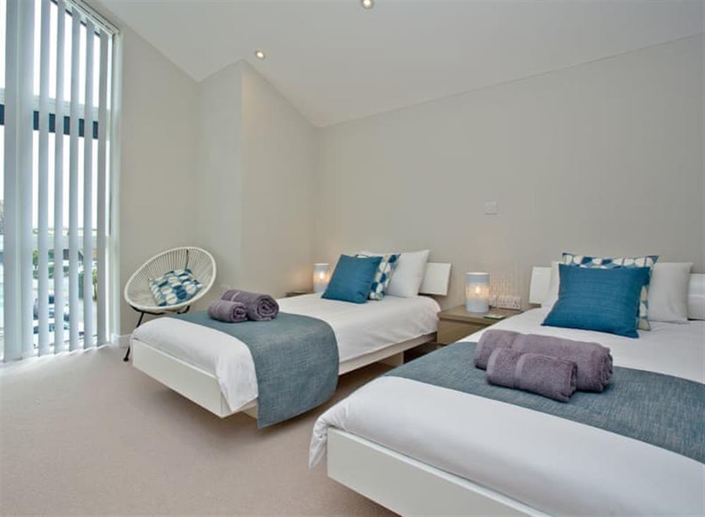 Twin bedroom at Penthouse at Fistral in , Newquay