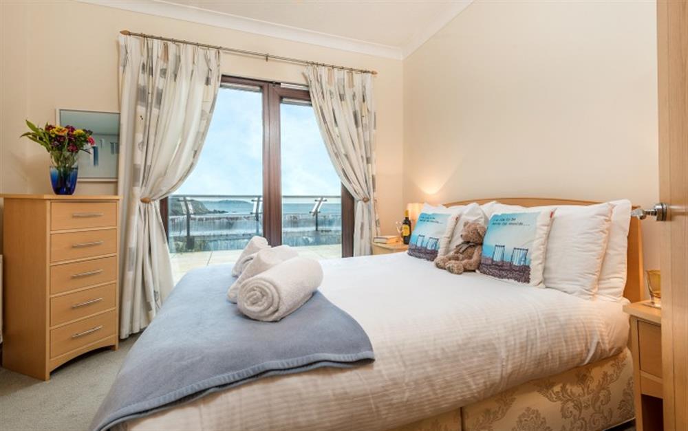 The second bedroom is also a double, again with doors leading onto the balcony. at Penthouse in Maenporth