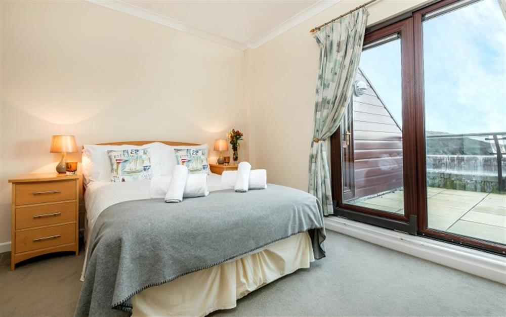 There's a third double room with patio doors opening onto the balcony, and an en-suite bathroom. at Penthouse in Maenporth