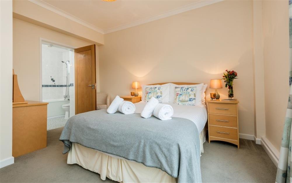 To the left of the third bedroom, you'll see the en-suite shower room. at Penthouse in Maenporth