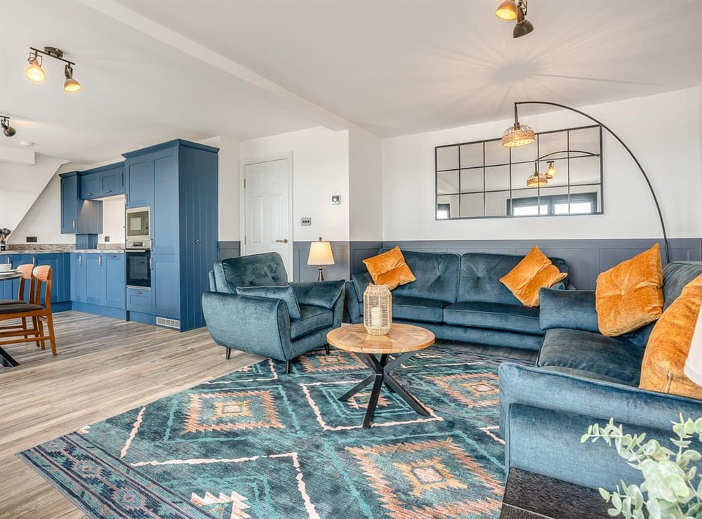 Open plan living space at Penthouse North in Saltburn-By-The-Sea, Cleveland