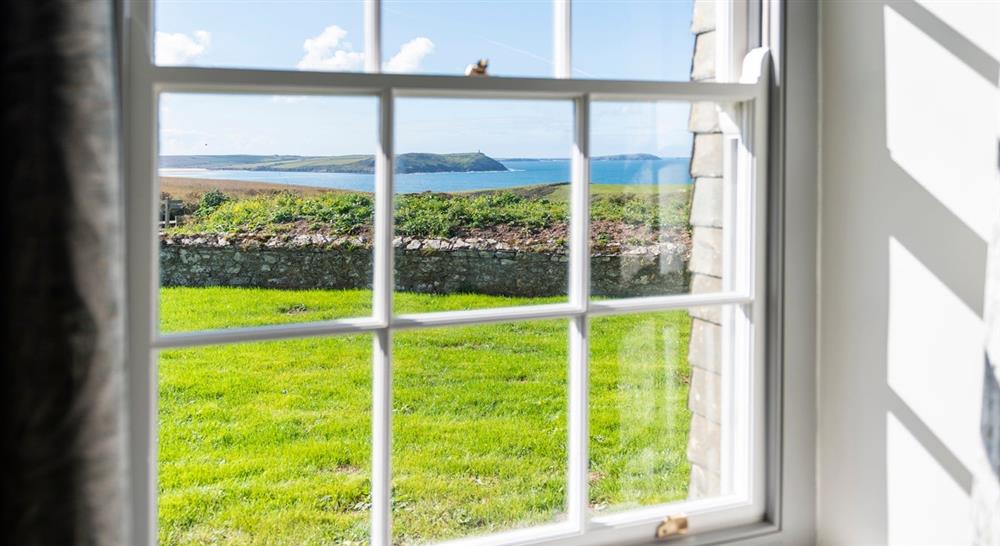 Views from the sitting room of Pentire Head Farmhouse, Cornwall at Pentire Head Farmhouse in Polzeath, Cornwall
