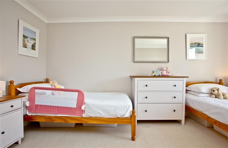 One of the bedrooms at Pentire Heights, Cornwall