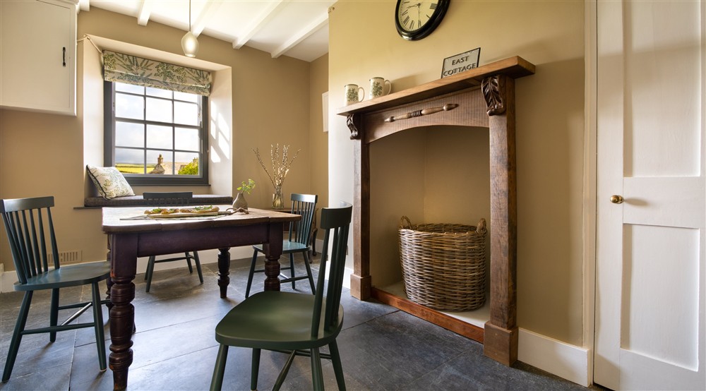 The dining room at Pentireglaze East Cottage in Wadebridge, Cornwall