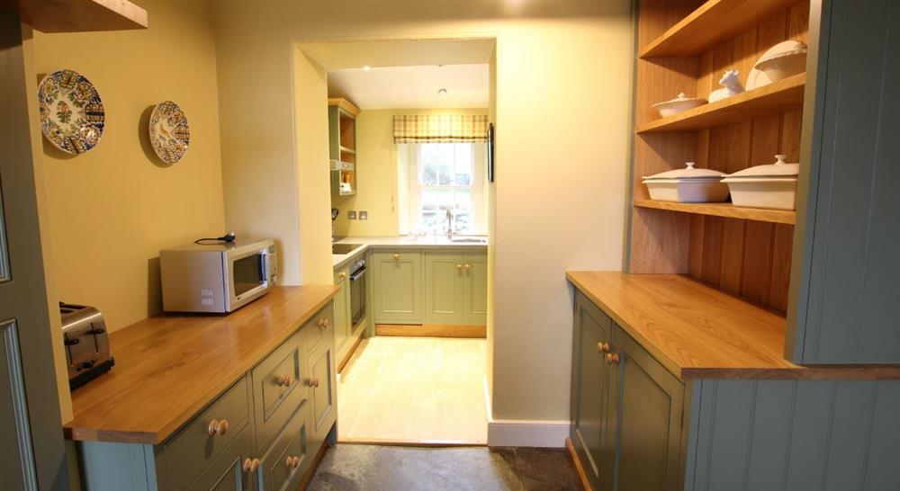 The kitchen at Pentireglaze West Cottage in Polzeath, Cornwall