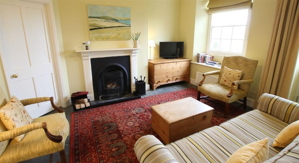 The sitting room at Pentireglaze West Cottage in Polzeath, Cornwall